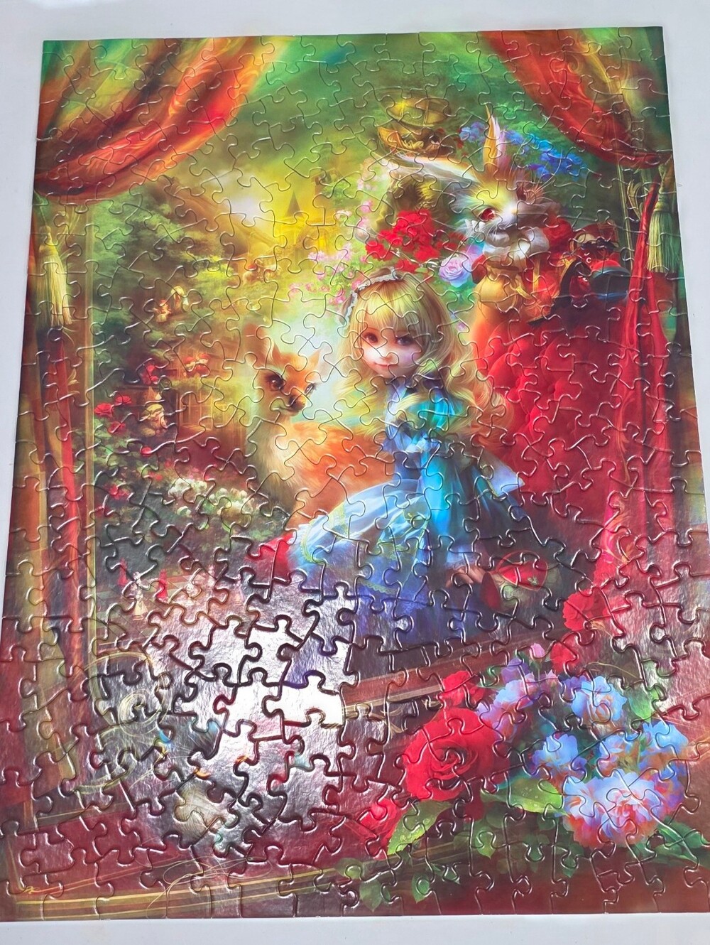 Masterpieces EZ Grip Book Box Alice at the Chessboard Puzzle 300 Piece Complete - Picture 4 of 7